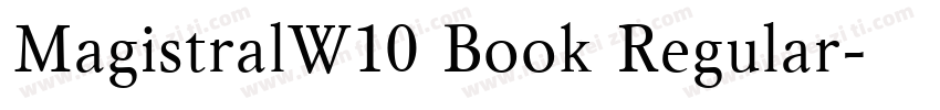 MagistralW10 Book Regular字体转换